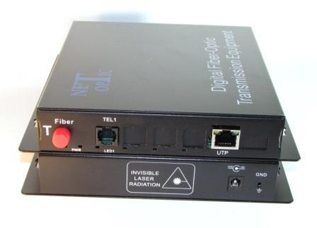 Преобразователь 1 телефонной линии и Ethernet по ВОЛС NO-Z1PE-20