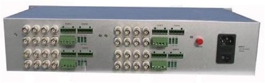 32 канала видео + 4 канала двунаправленных данных RS-485 по оптоволокну NO-3204-20 (исп. rackmounte 19")