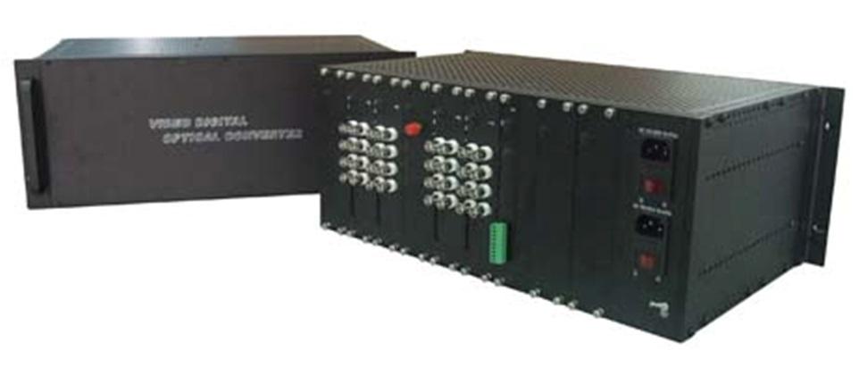64 канала видео + 8 канала двунаправленных данных RS-485 по оптоволокну NO-6408-30 19"