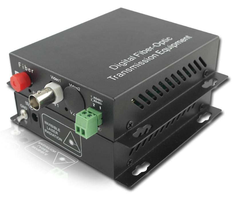 Передача 1 (одного) видеосигнала + 1 (одного) канала двунаправленного RS-485 по оптике NO-Z1V1DD-20